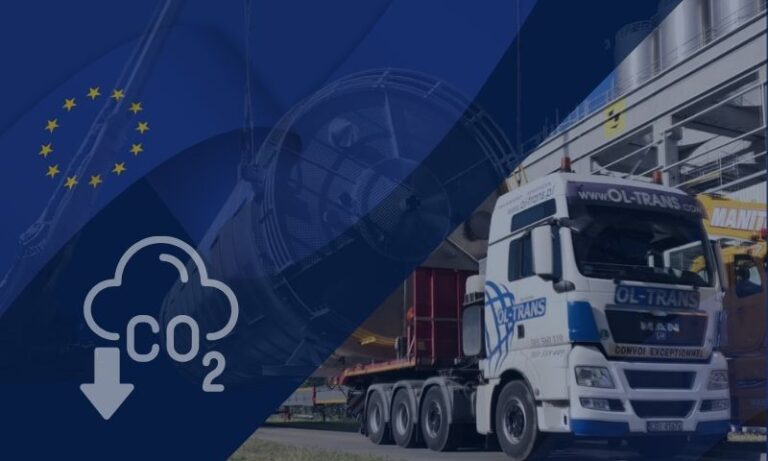OL-TRANS z dofinansowaniem z UE do projektu Opracowanie innowacyjnego rozwiązania pomiaru śladu węglowego transportu wielkogabarytowego