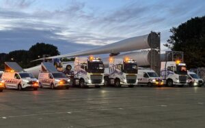 Transport komponentów turbin wiatrowych - transport śmigieł - transport ponadgabarytowy
