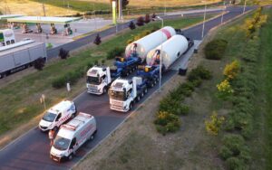 Transport komponentów turbin wiatrowych - transport śmigieł - transport ponadgabarytowy